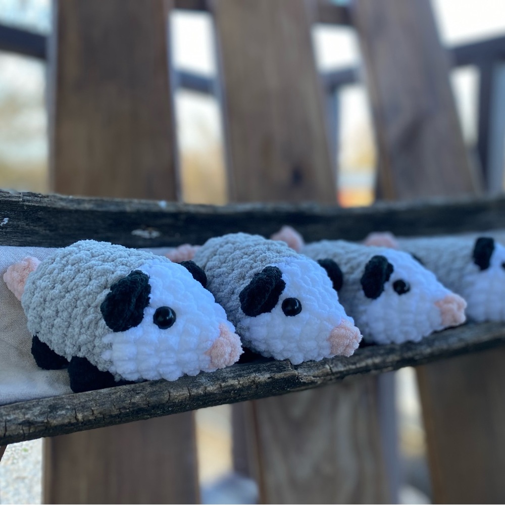 Opossum plushies